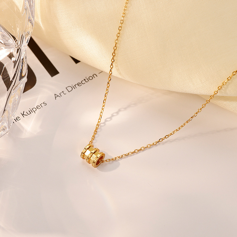Thailand Hot Sale Titanium Steel Anti-fade Gold Waist Pendant Necklace, Summer Viral Light Luxury Clavicle Chain Jewelry For Women 5