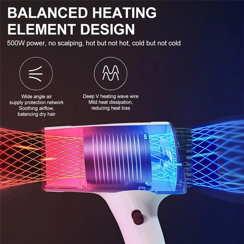 USB Cordless Hair Dryer Portable Rechargeable Styling Blower With UK Plug — image 6