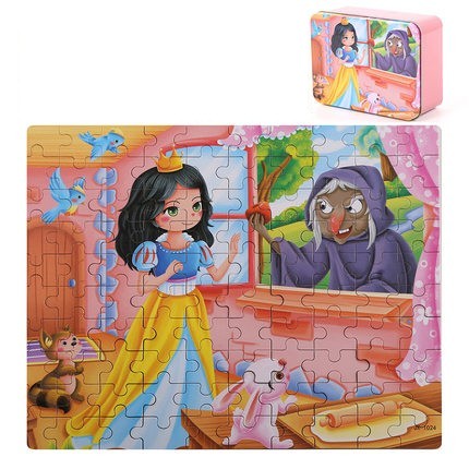 Title 6, 100pcs Puzzle Iron Box Children