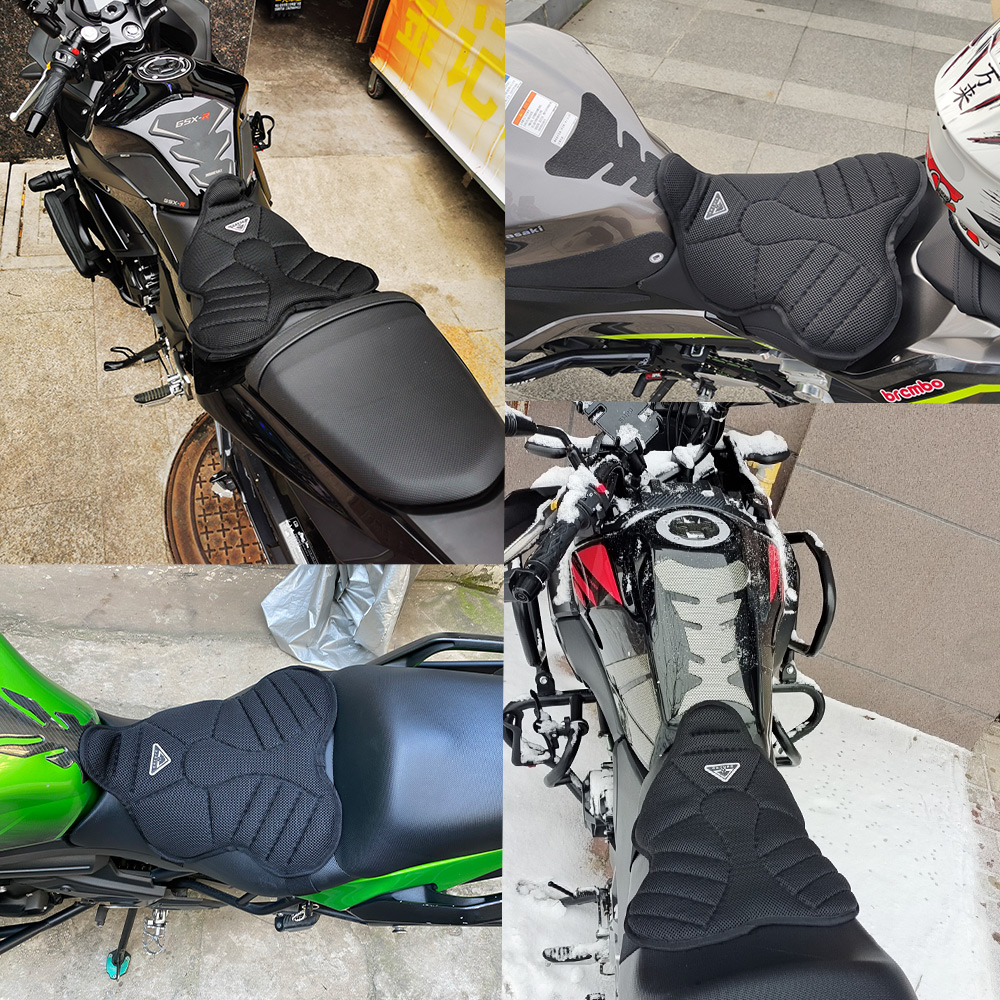 Motorcycle Seat Cushion Shock Absorption Sunscreen Waterproof Breathable