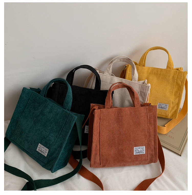 Title 10, Corduroy small square Bag Fashion Handbag Shoul...