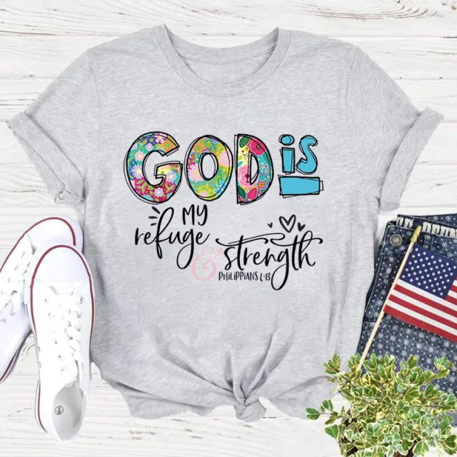 New Loose Creative Printing Round Neck Women's Casual Short Sleeves Grey - Shop at LoveMi