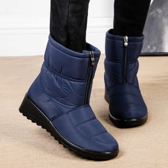 Winter Snow Boots For Women Warm Plush Platform Boots Shoes Blue - Shop at LoveMi