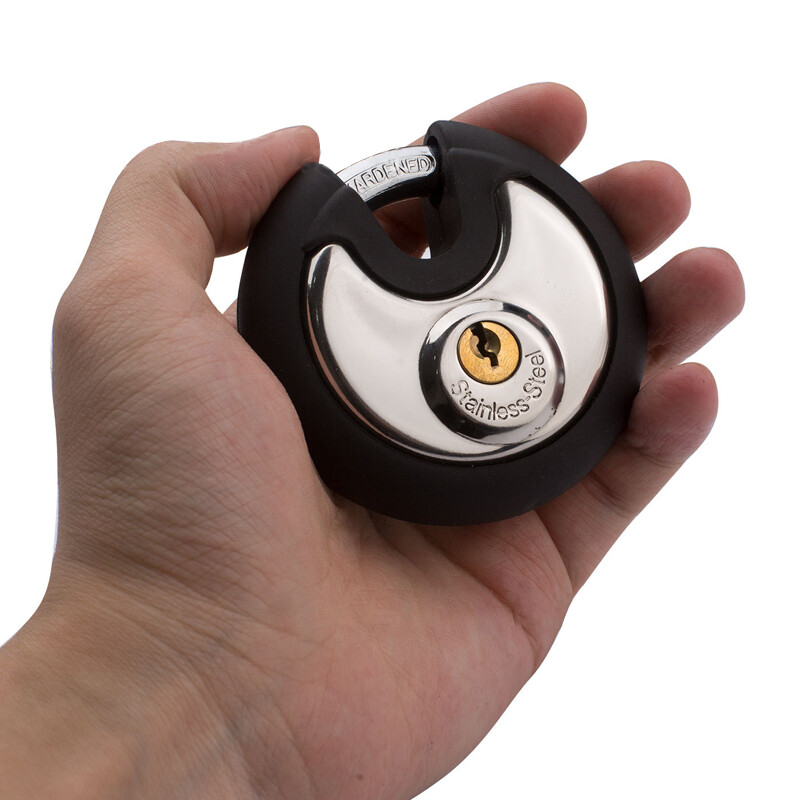 70 Mm Stainless Steel Heavy Duty Round Disc Padlock Secure Door Lock With Keys — image 9