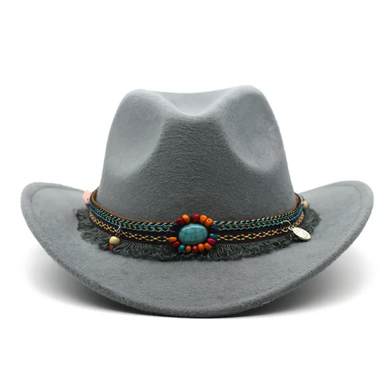 Cowboy Hats Curled Felt Riding Men and Women