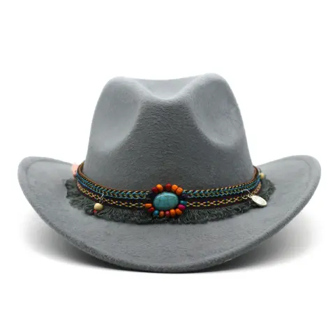 Cowboy Hats Curled Felt Riding Men and Women