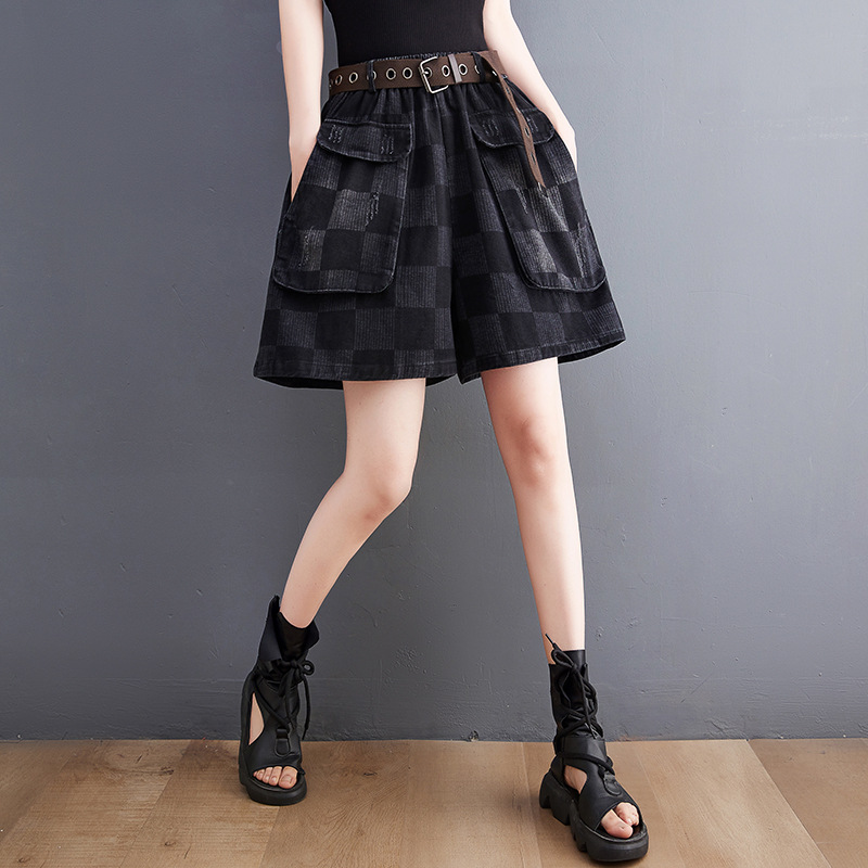 Women's Casual Large Pocket Summer Denim Shorts Without Belt Picture Color - Shop at LoveMi