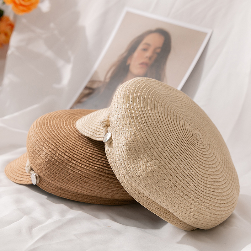 Internet Hot New Fashionable All-match Straw Cap Sun-proof Breathable