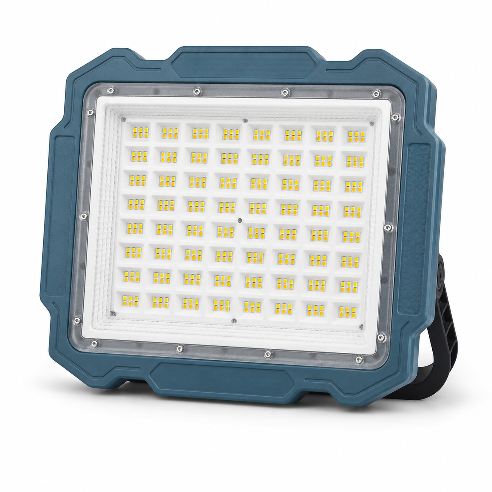 Solar Powered Rechargeable Battery Display Power Bank Function LED Work Light W8149 2 Blue 4020LM