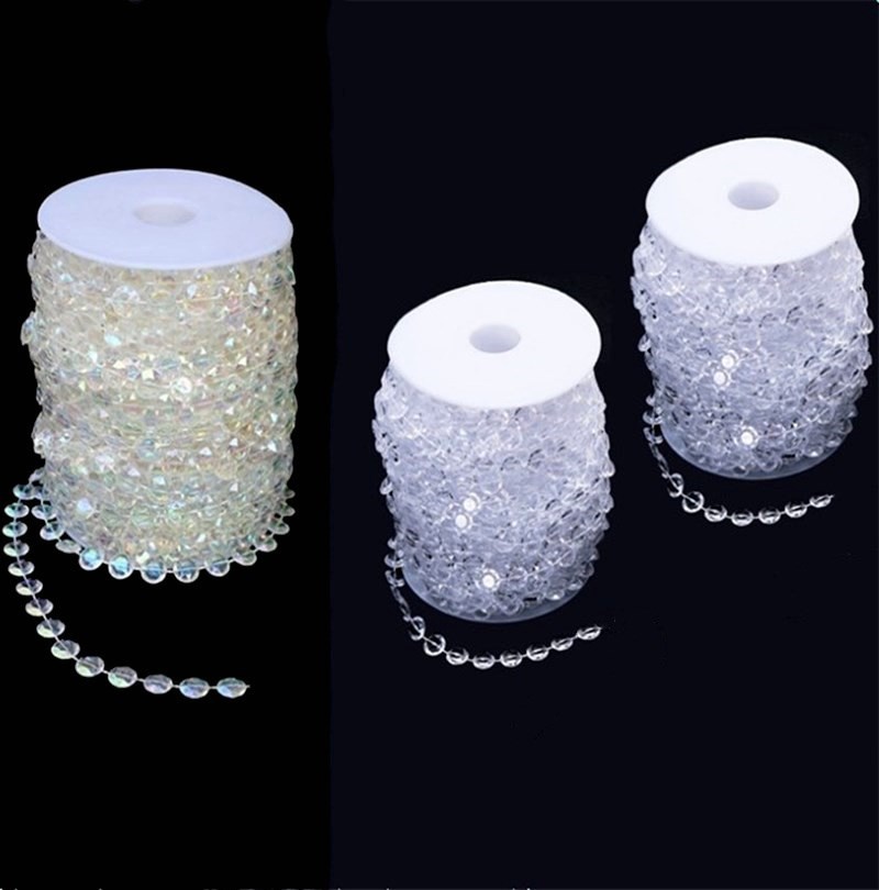 Acrylic UFO Bead Chain Transparent Colorful Cable String