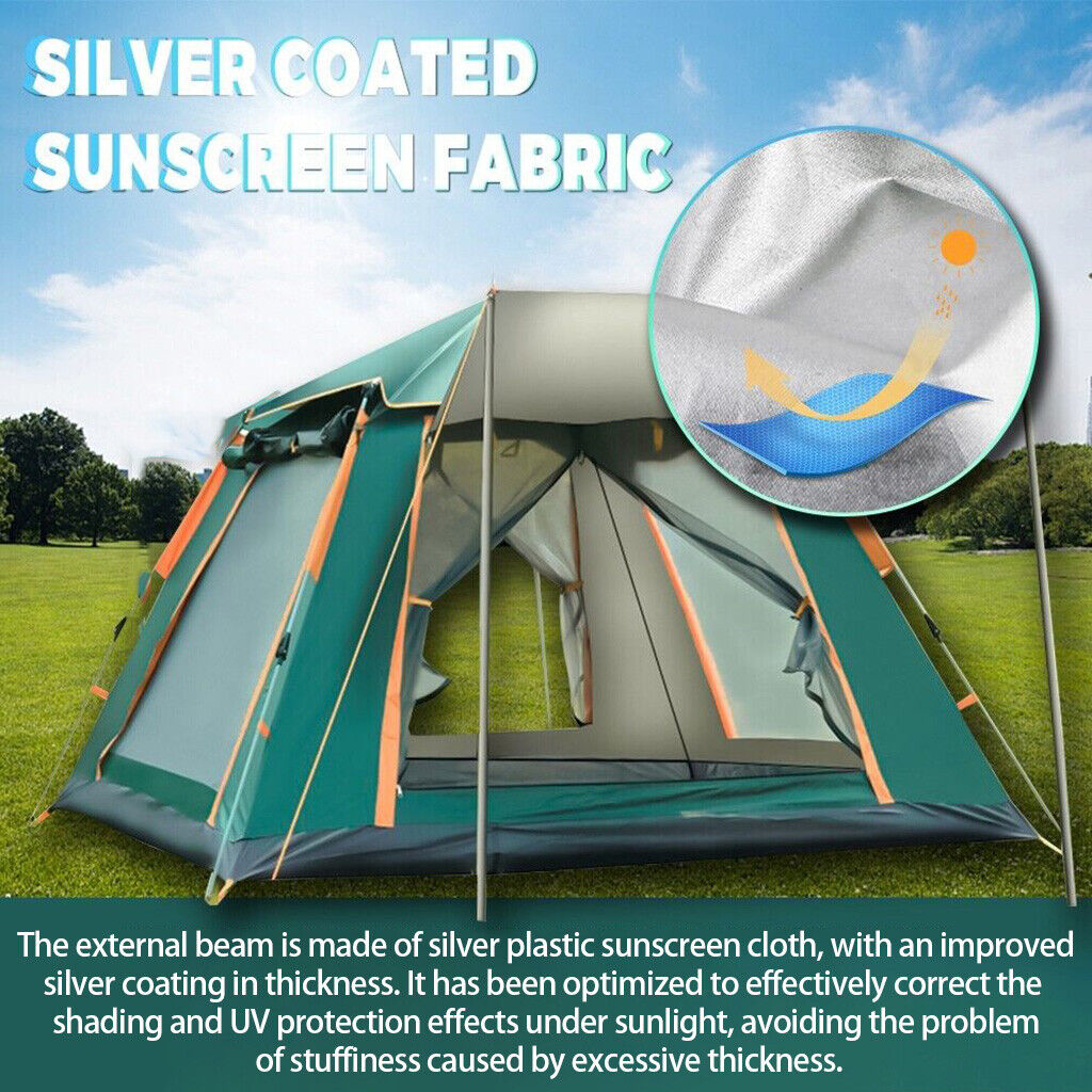 3-5 Man Automatic Instant Up Camping Tent Waterproof Outdoor Family Shelter