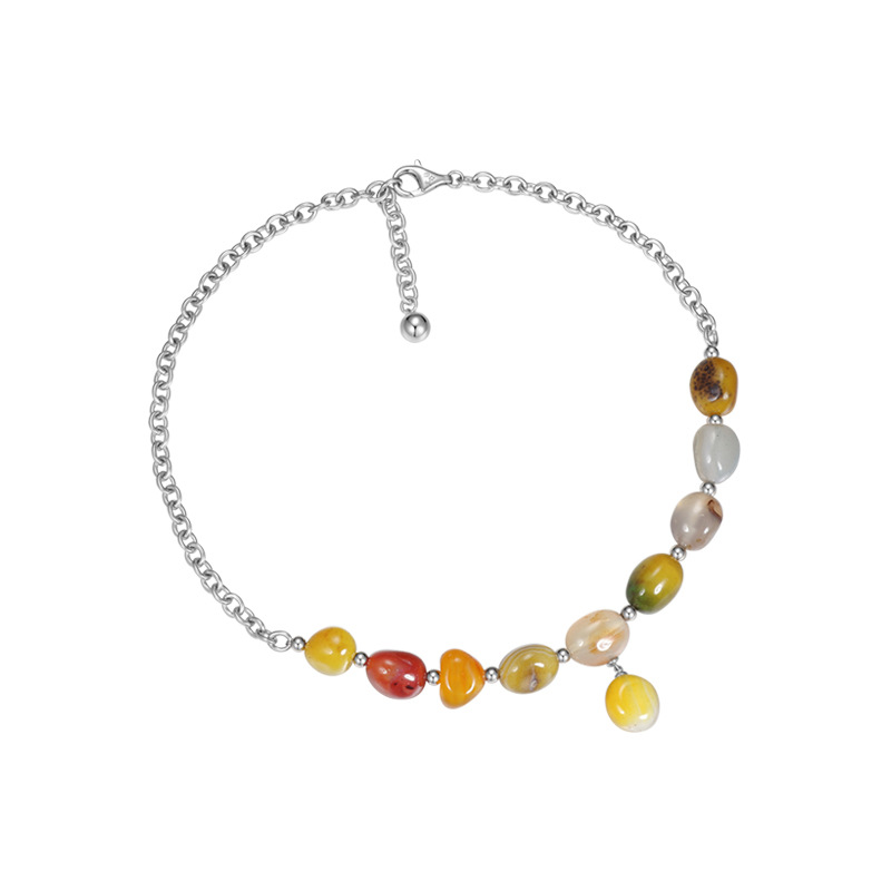 Natural Rain Flower Stone Bell Necklace