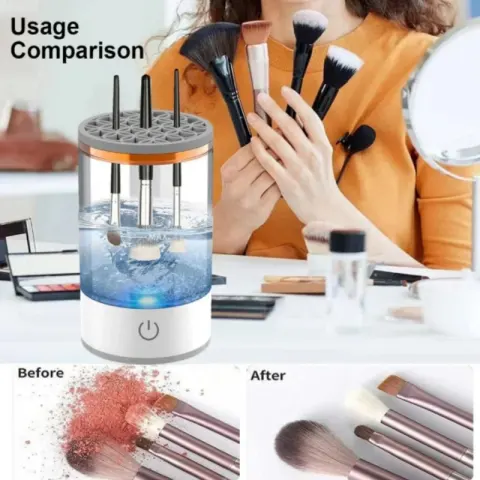 Makeup Brush Cleaner Automatic Rotating USB Portable Electric Cosmetic