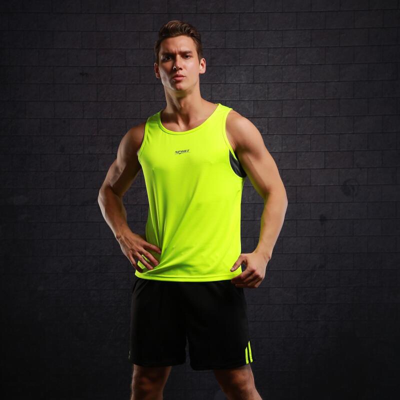 Loose Thin Sleeveless T-shirt Sports Suit Men's Summer