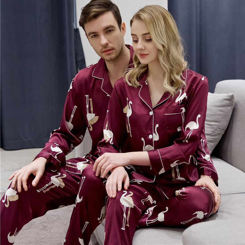 Title 10, Luxury Spring And Autumn Couple Pajamas