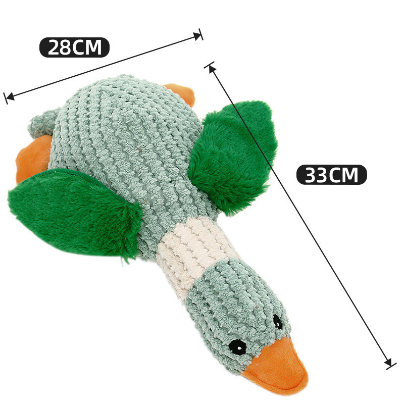 Green plush geese