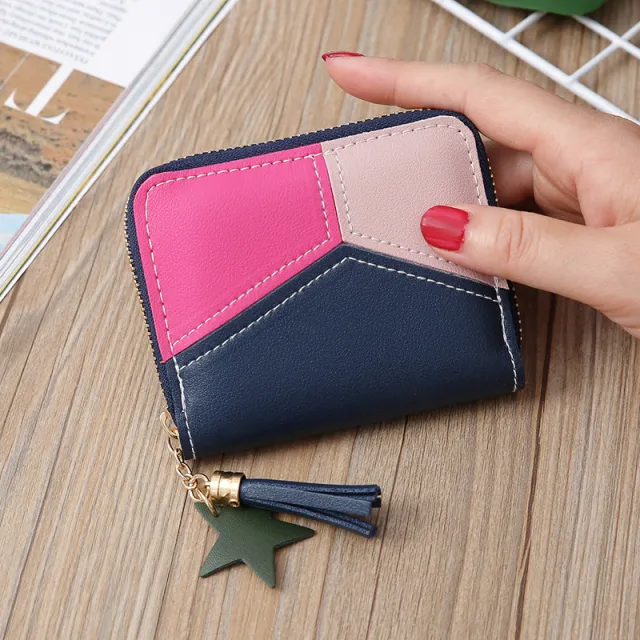 Purse Card Ladies Wallet For Women Girl Bag Clutch Leather Blue - Shop at LoveMi