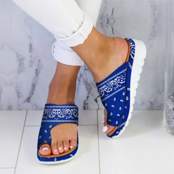 Flip toe Slippers, Wedge Heel European And American Plus Size Sandals Blue - Shop at LoveMi