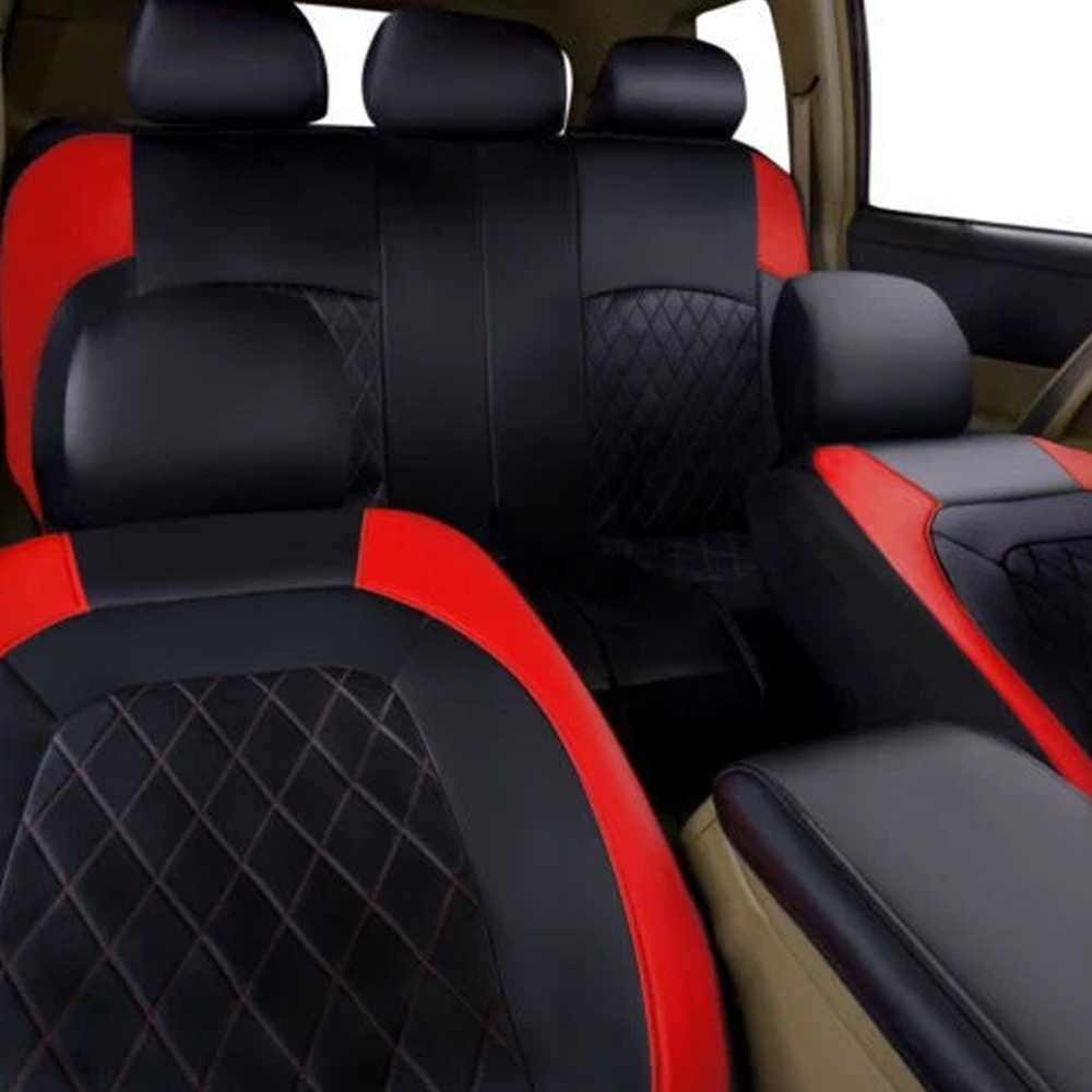 9pcs Full Set Universal PU Leather Seat Covers Protectors Non-Slip — image 6