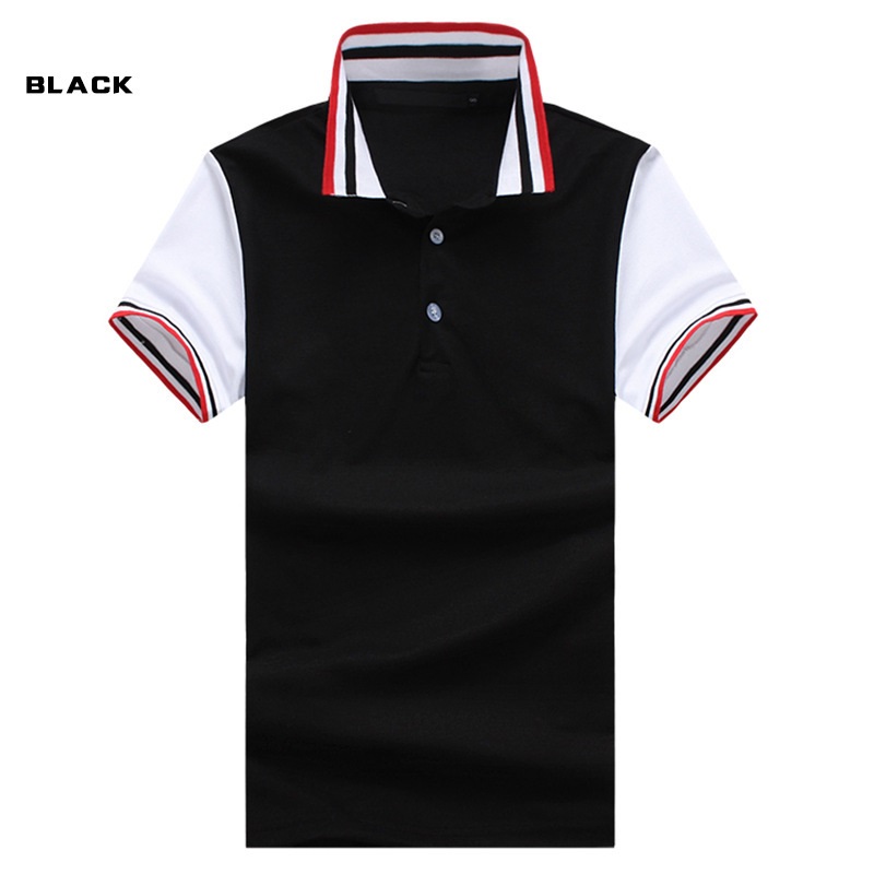 Title 7, Summer Mens Casual Slim Polo Shirt with Thread...