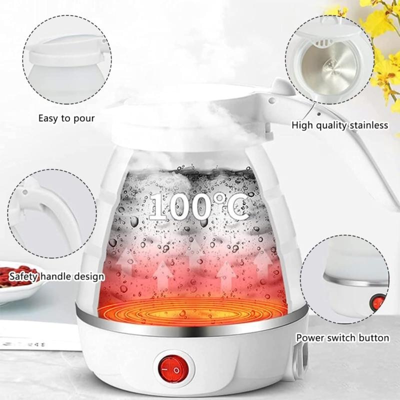 600ML Collapsible Travel Electric Water Kettle Folding