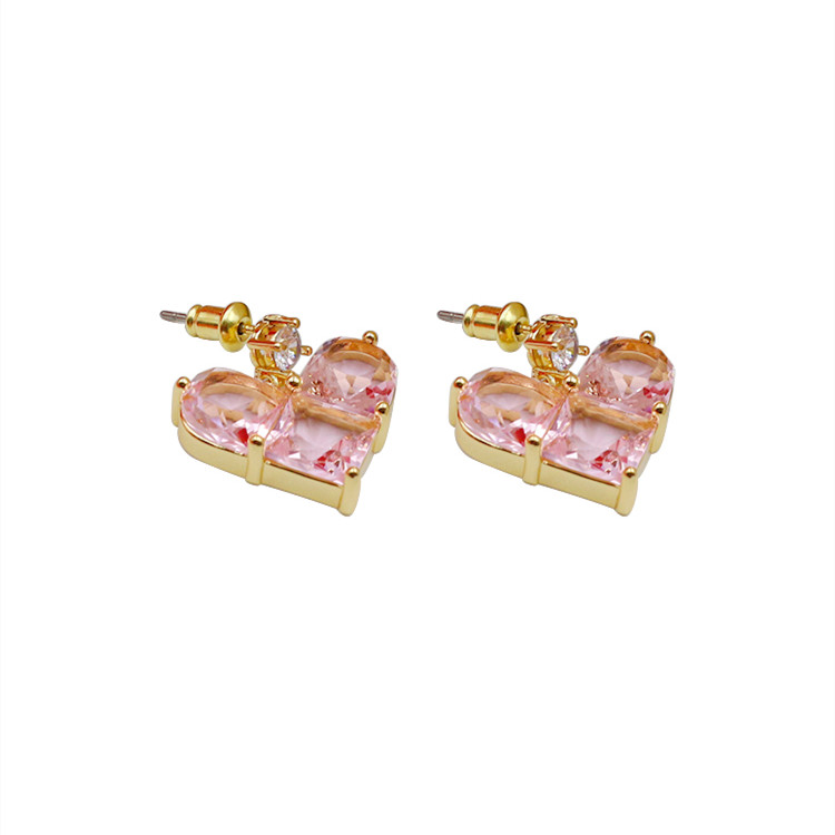 Women's Personality Fashion Love Zircon Earrings