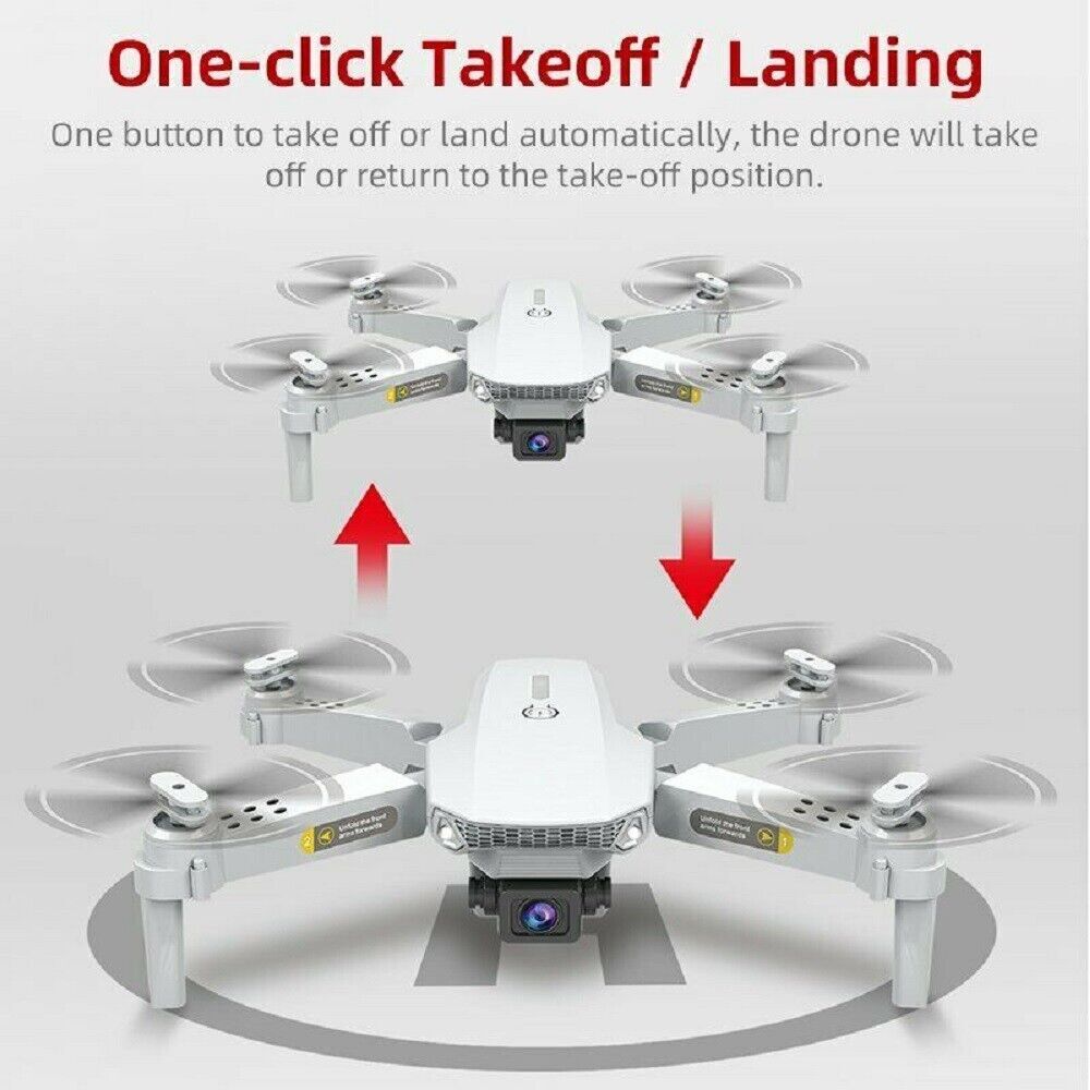 3 Batteries Pro Drone 4K Selfie Camera Wifi Fpv Foldable Rc Quadcopter UK