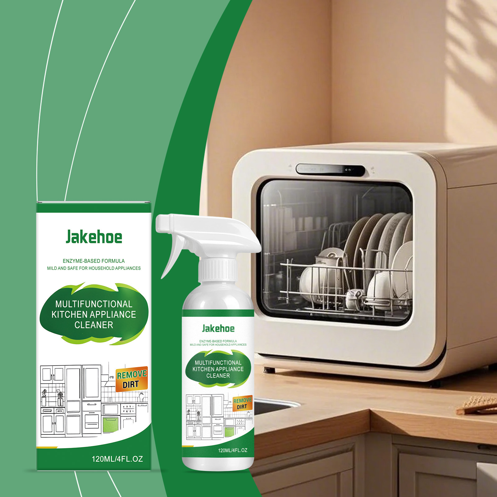 JAKEHOE Kitchen Appliance Cleaner - Multi-purpose Heavy Oil Cleaner For Cleaning Grease, Range Hoods, And Stovetops 5