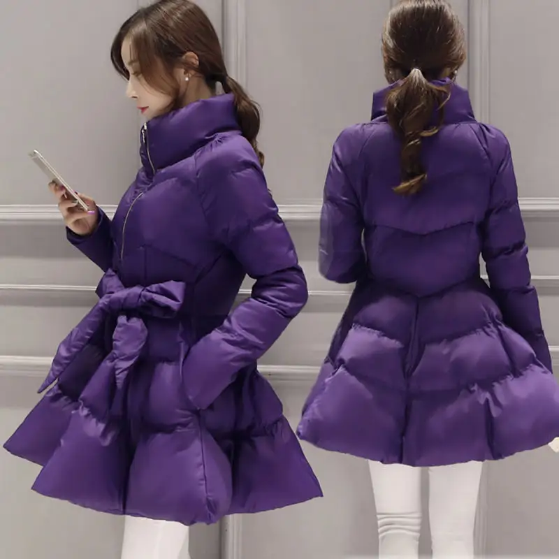 New Warm Cotton-padded Jacket Women's Slim Plus Size Waist