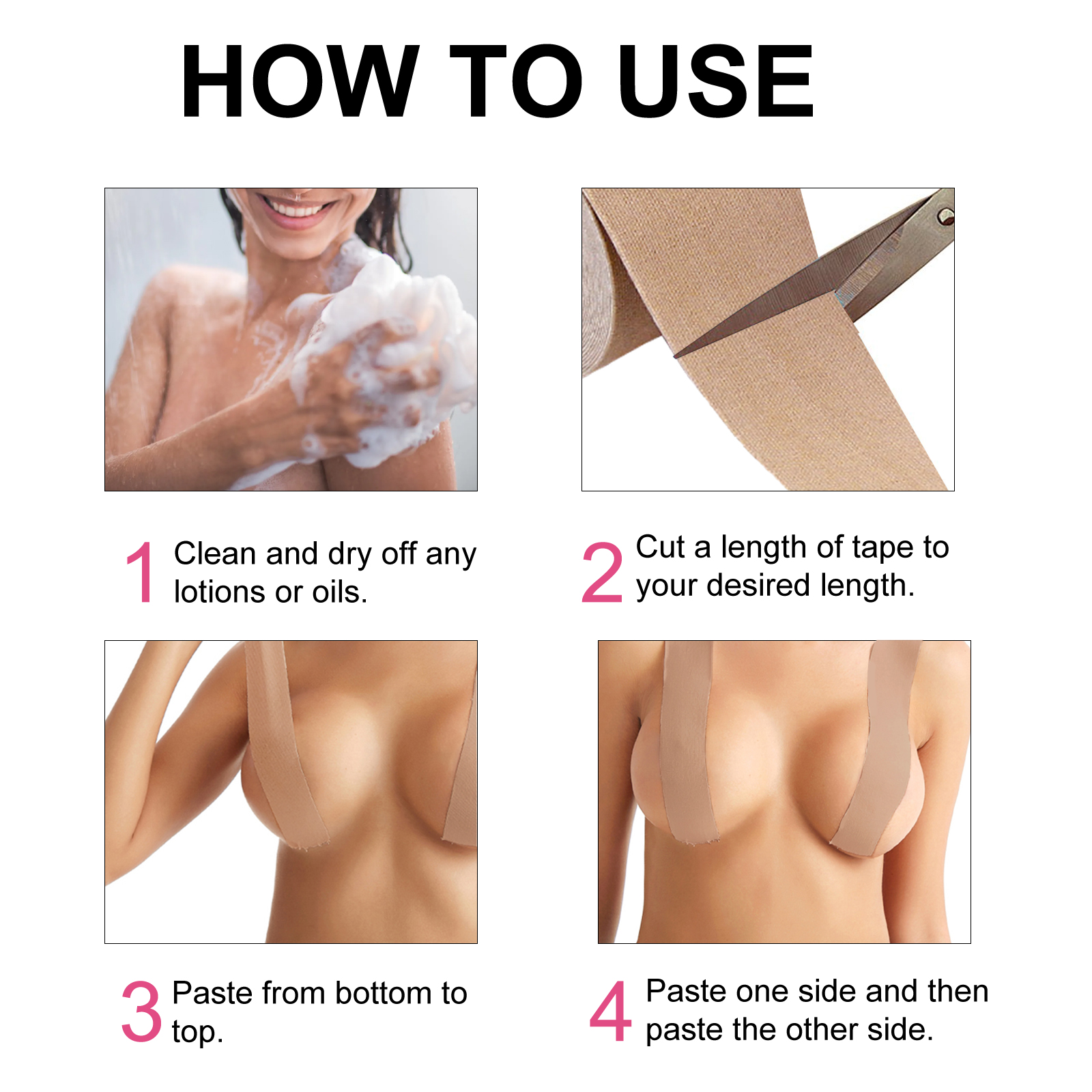 West&Month Boob Tape, Non-Trace Anti-Sagging External Expansion Chest Stretch Tape 9