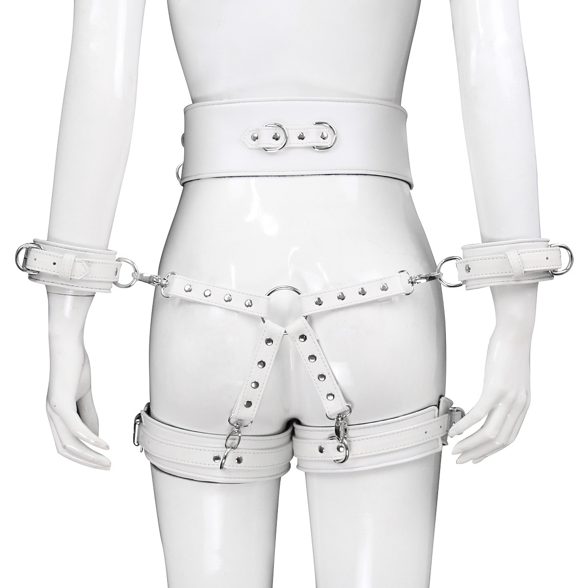 Title 4, 4-piece leather bundled corset cross