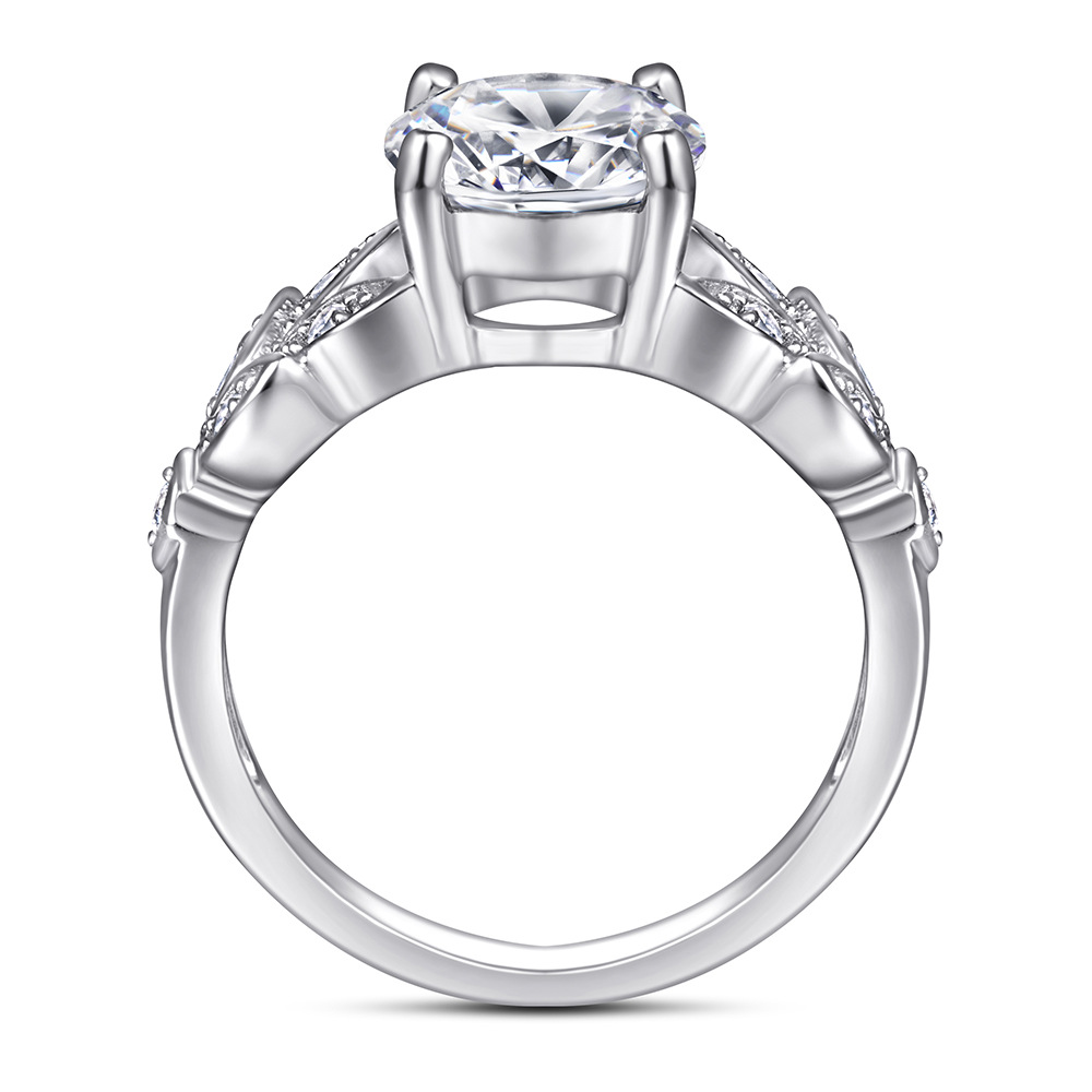 Fashion Inlaid Zircon Simulation Diamond Ring