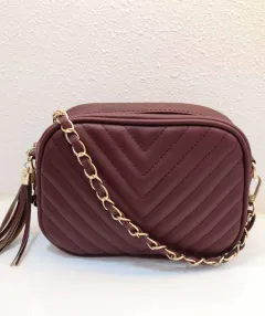 Leisure Chain Bag Embroidered Crossbody Bag - Red - View 1