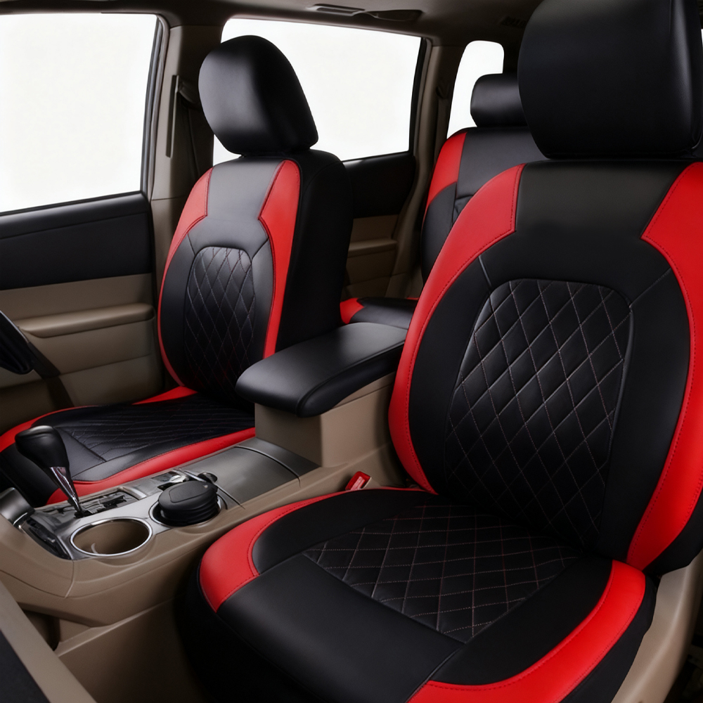 9pcs Full Set Universal PU Leather Seat Covers Protectors Non-Slip — image 8