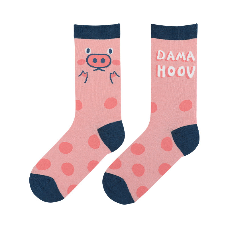 Title 4, Zoo cartoon illustration female socks cute tren...