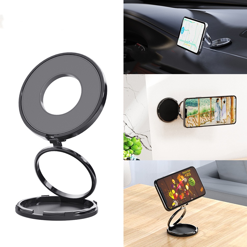 Mobile Phone Car Bracket Three-ring Suspended Magnetic Suction - Image 2