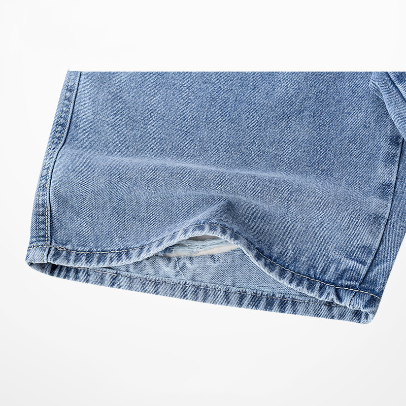 Men's Denim Shorts Ripped Thin Pants