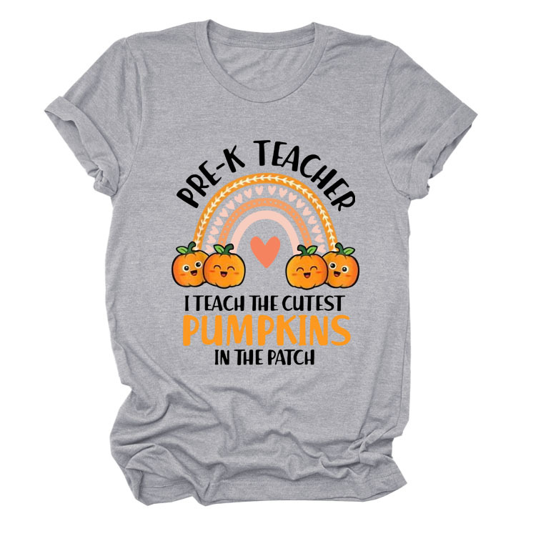 Title 4, T-shirt Halloween Tęczowa Miłość Dyni krótki rę...