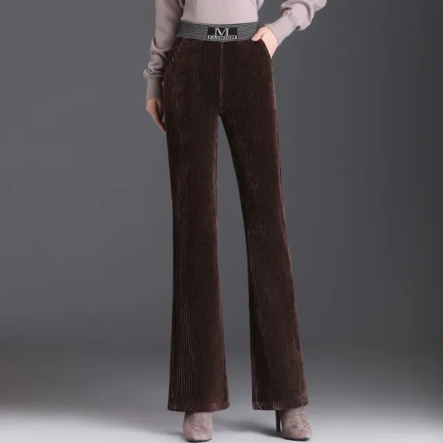 Fashion Women Wear High Waist Wide Leg Pants Coffee Spring And Autumn - Shop at LoveMi