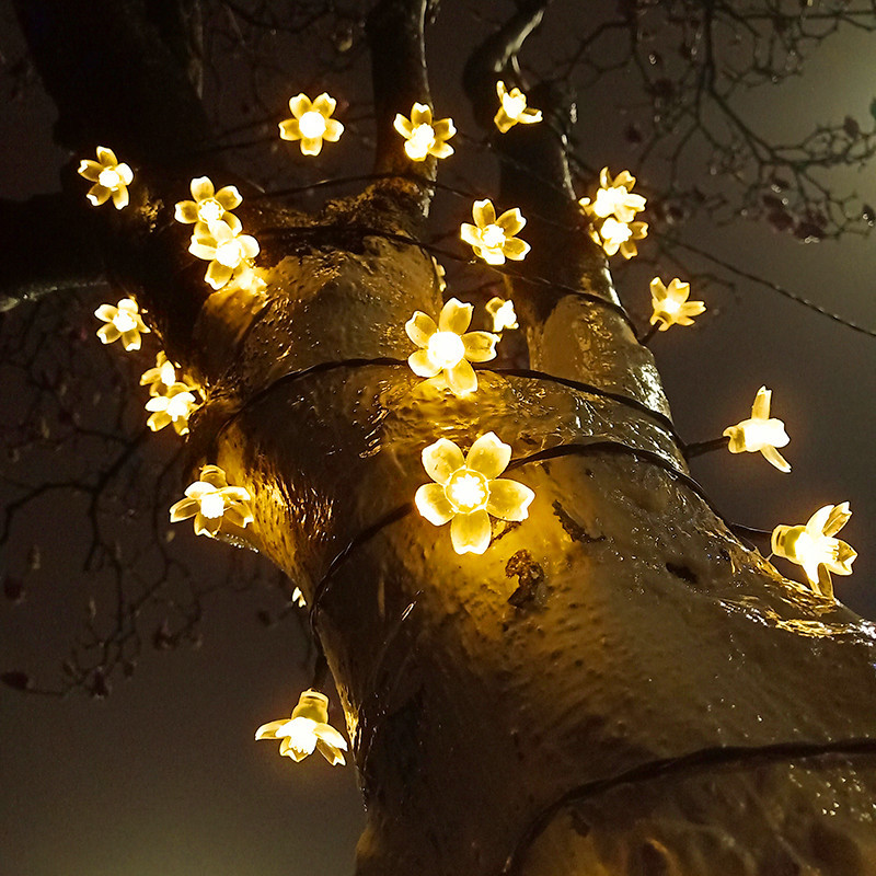 Solar Sakura Small Lantern String Light Outdoor Waterproof Courtyard Arrangement — foto 5