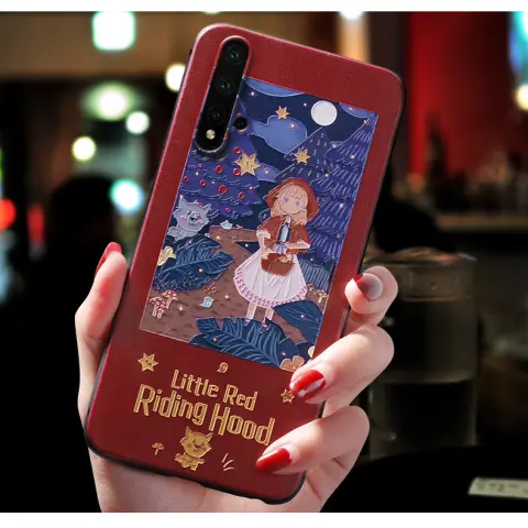 Mobile Phone Shell Chinese Style Embossed Frosted Soft