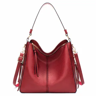 Hobo Bags Women High Capacity Handbags Fahsion Commuting Crossbody Shoulder Bag Shopping Totes - Red