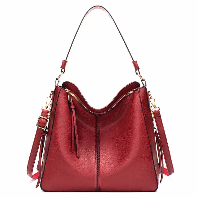 Hobo Bags Women High Capacity Handbags Fahsion Commuting Crossbody Shoulder Bag Shopping Totes Red - Shop at LoveMi