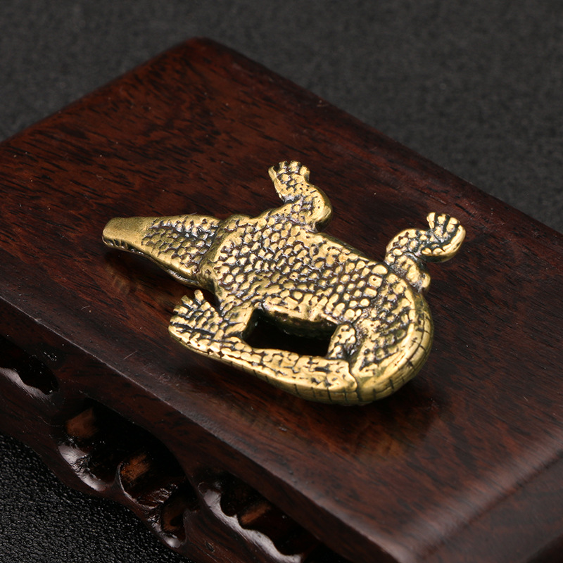 Title 3, Brass Ornament Decoration Chinese Alligator Ant...