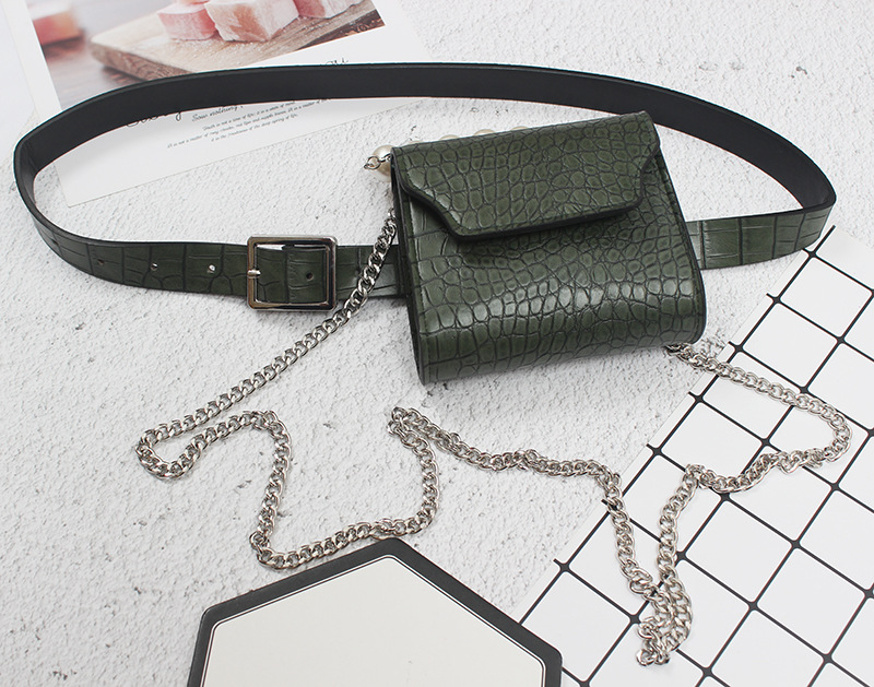 Crocodile Pattern PU Shoulder Bag, picture 3 of 5
