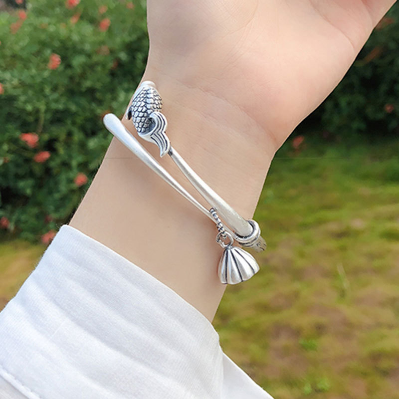 Title 5, Sterling Silver Retro Literary Ethnic Bracelet....