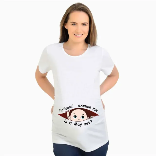 Baby Print Short Sleeve T shirt Women's Top Bai Bao May - Shop at LoveMi