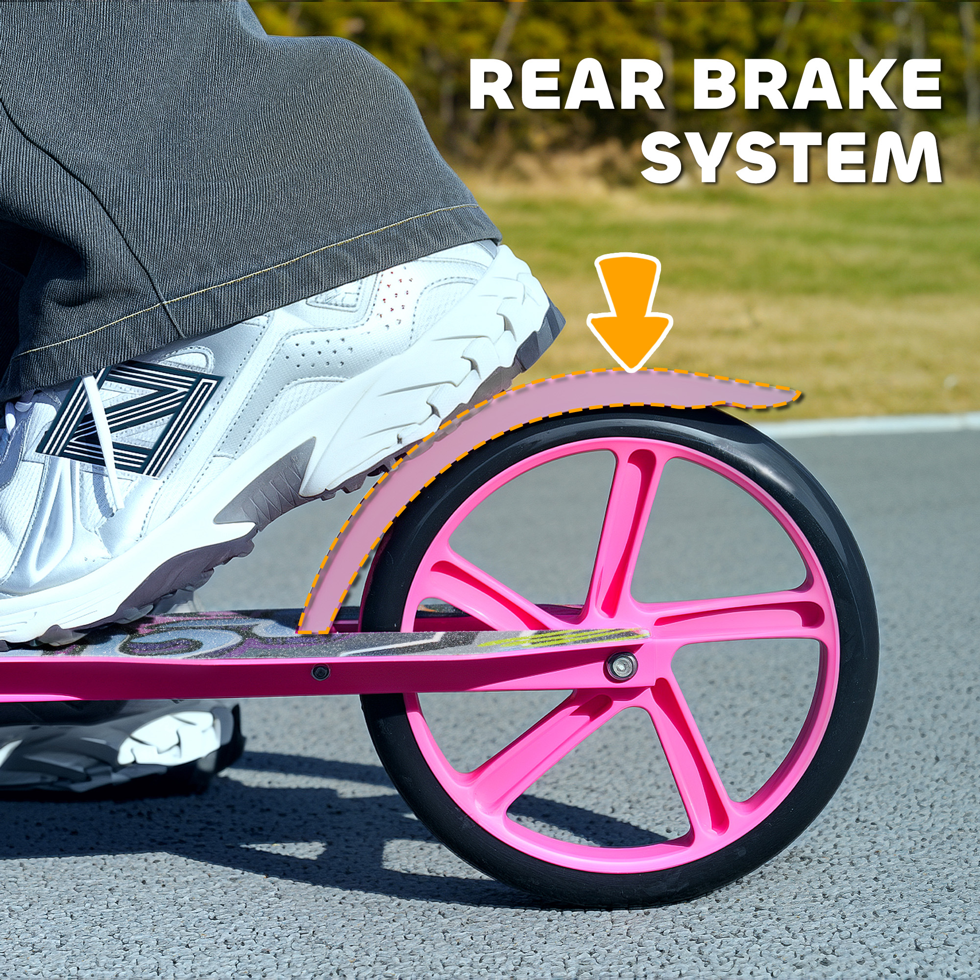 Foldable Children's Scooter With Adjustable Handlebars, 200mm Large Wheels — image 11