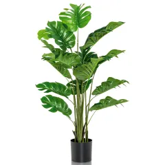 5 Feet Artificial Tree Faux Monstera Deliciosa Plant For Home Indoor And Outdoor - Green - View 1