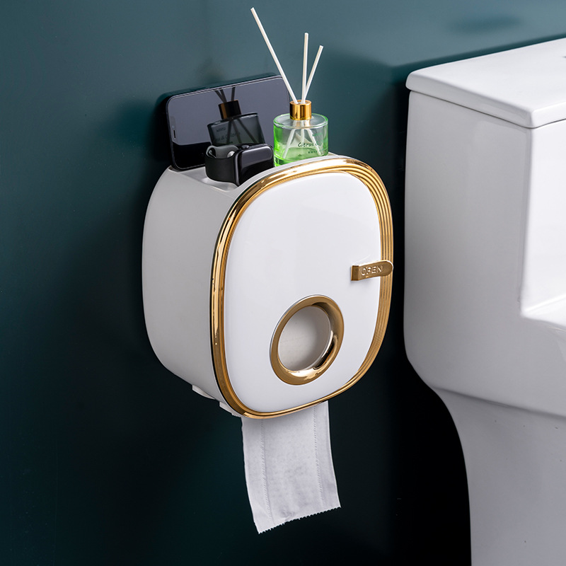 Title 4, Wall-mounted Punch-free Toilet Paper Extraction...